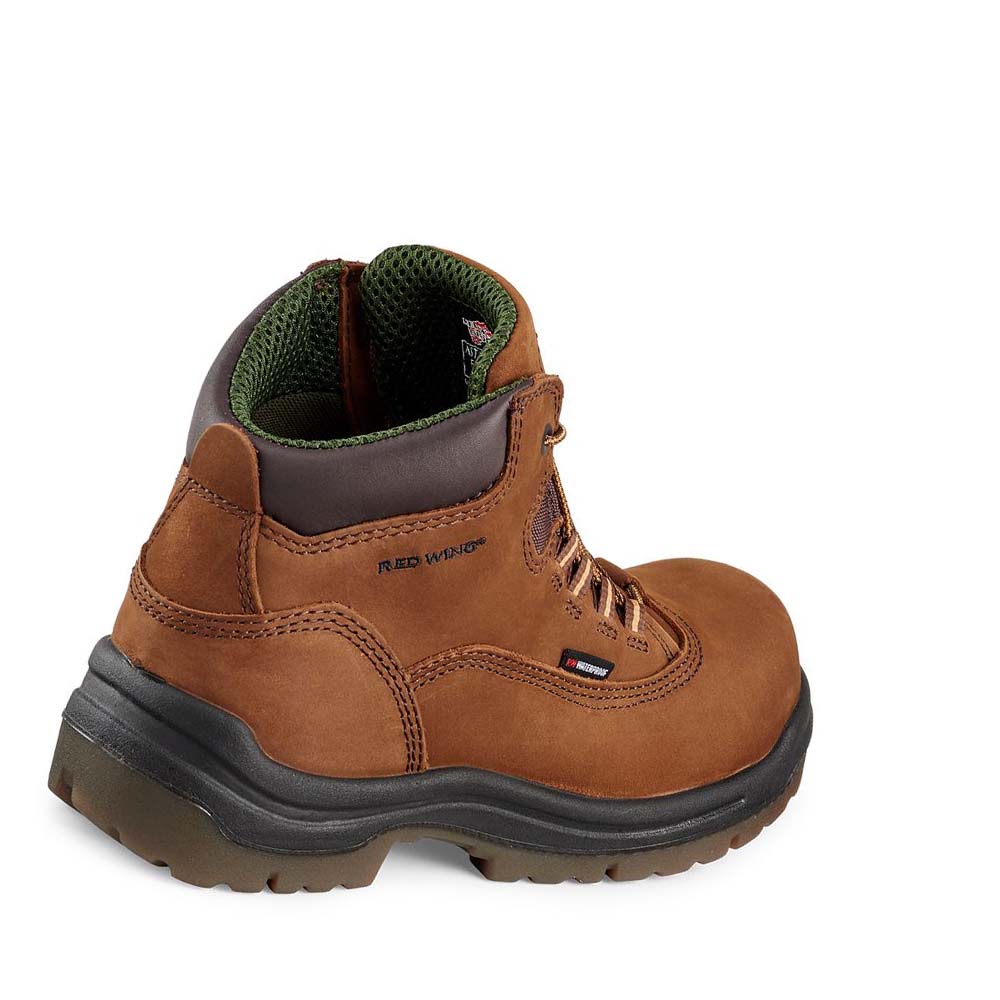 Red Wing King Toe® 5-inch Safety Toe Women's Waterproof Boots Brown | ZA 155FDN